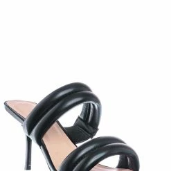 Anne Michelle Sharpen17 High Heel Puffy Slide Sandal - Women Stiletto Bubble Padded Slippers New