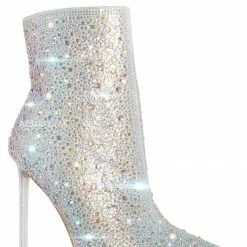 Anne Michelle New Condition64 Cowgirl Rhinestone Crystal Boots, Women Gogo Disco Bling Shoes