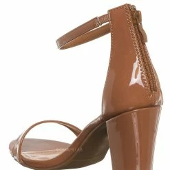 Top Moda Hannah1 Chunky Heel Two Piece Sandal - Women Evening Open Toe Dress Shoes New