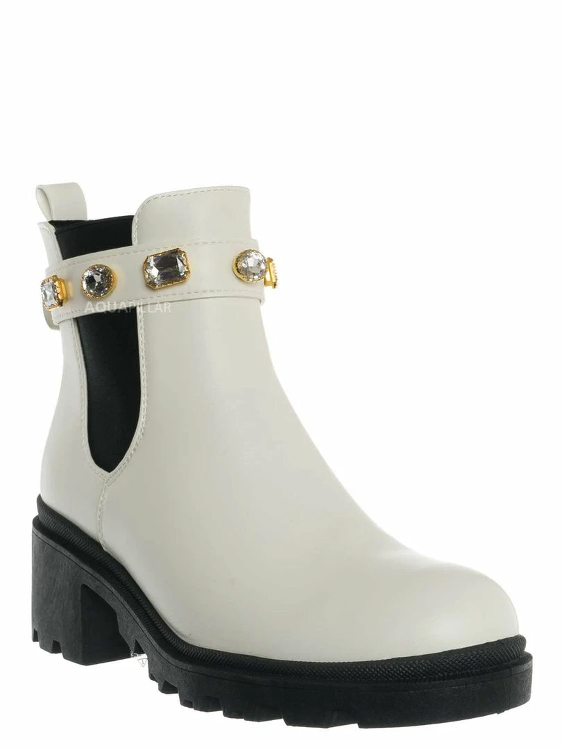 Forever Link Pacific08 Rhinestone Jewel Chelsea Bootie - Women Ankle Boots New