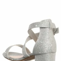 Lucky Top New Delia6K Childrens Block Heel Cross Sandal, Little Girls Shoes