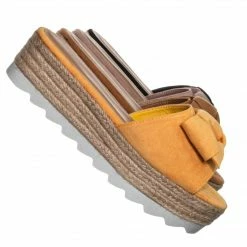 Wild Diva Abundance09 Esapdrille Flatform Slide Sandal - Jute Rope Wrapped Saw Edge Sole New
