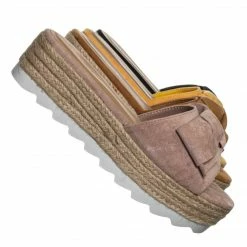 Wild Diva Abundance09 Esapdrille Flatform Slide Sandal - Jute Rope Wrapped Saw Edge Sole New