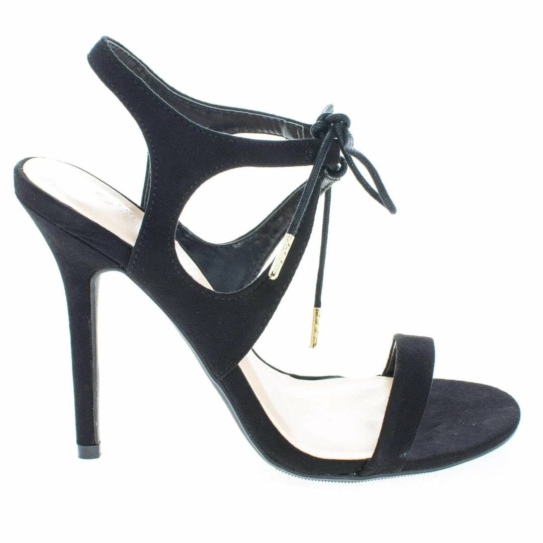 New Adele223 By Wild Diva, Open Toe Strappy Lace Tie Up Stiletto Heel Pumps