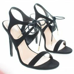 New Adele223 By Wild Diva, Open Toe Strappy Lace Tie Up Stiletto Heel Pumps