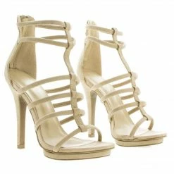 Wild Diva New Amy39 Open Toe Caged Stiletto High Heeled Sandals