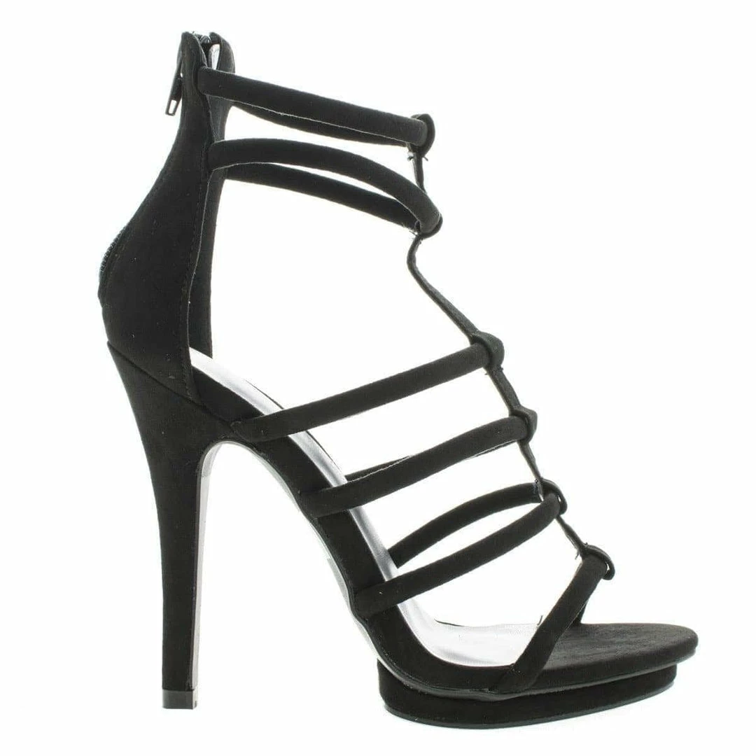 Wild Diva New Amy39 Open Toe Caged Stiletto High Heeled Sandals