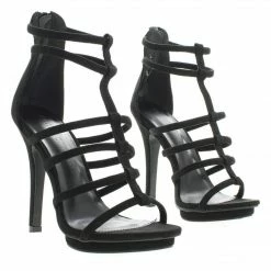 Wild Diva New Amy39 Open Toe Caged Stiletto High Heeled Sandals