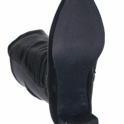 Wild Diva Blake05 Block Heel Knee High Boots - Women Elastic Thigh High Foldable