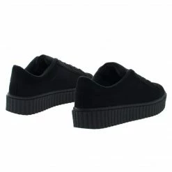 Caleb02 By Wild Diva, Lace Up Sneaker W Rubber Texture Ridges Thick Platform Sole