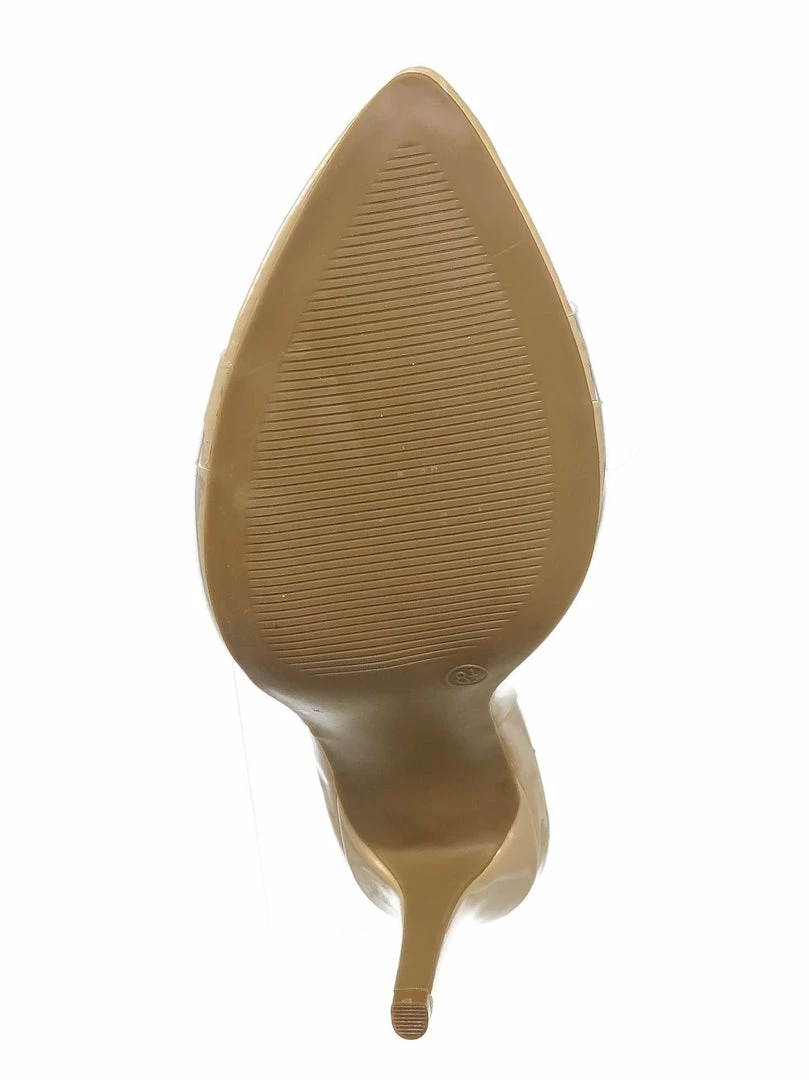 Wild Diva Carmel01 Pointed Toe Rhinestone Mule - Shimmering Slide In High Heel Slipper New