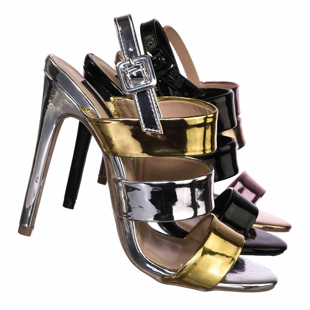 Wild Diva Carmela84 High Heel Stiletto Slingback Dress Sandals - Women Strappy Open Toe New