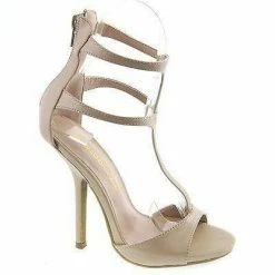 New Cecily08A By Wild Diva, Pu Gladiator Bird Cage Sandal Women Shoe Size