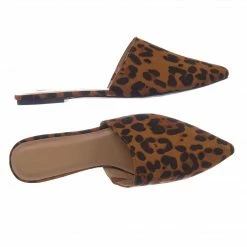 Wild Diva Celica01 Pointed Toe Flat Mule - Women Backless Slip On Slipper Shoes