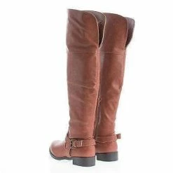 New Ethan01 By Wild Diva, Round Toe Over Knee Ankle Harness Riding Boots