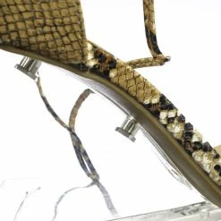 Wild Diva New Francy12 Lucite Leg Wrap Wedge High Heels - Womens Wrap Around Transparant Shoes