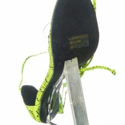 Wild Diva New Francy12 Lucite Leg Wrap Wedge High Heels - Womens Wrap Around Transparant Shoes