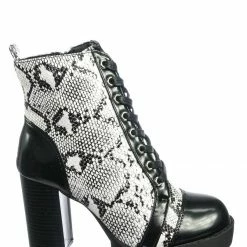 Wild Diva New Glenna05 Laced Up Ankle High Bootie - Womens Dressy Military Combat Boots