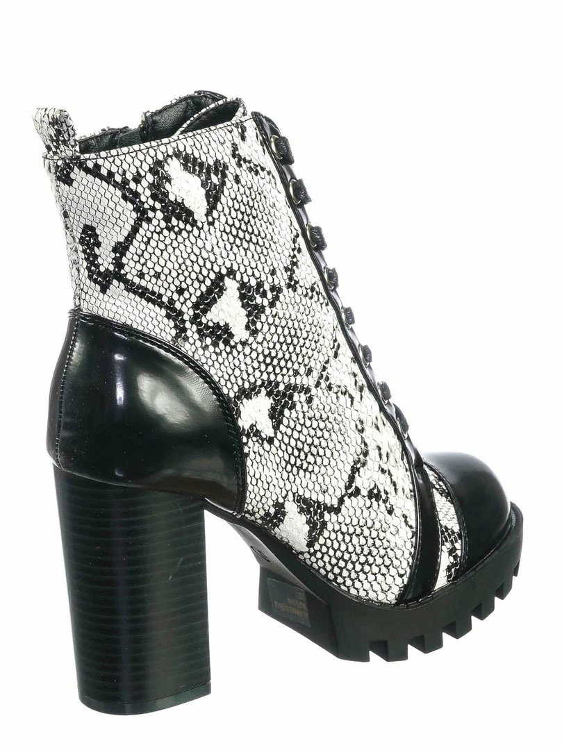 Wild Diva New Glenna05 Laced Up Ankle High Bootie - Womens Dressy Military Combat Boots
