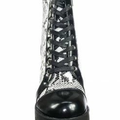 Wild Diva New Glenna05 Laced Up Ankle High Bootie - Womens Dressy Military Combat Boots