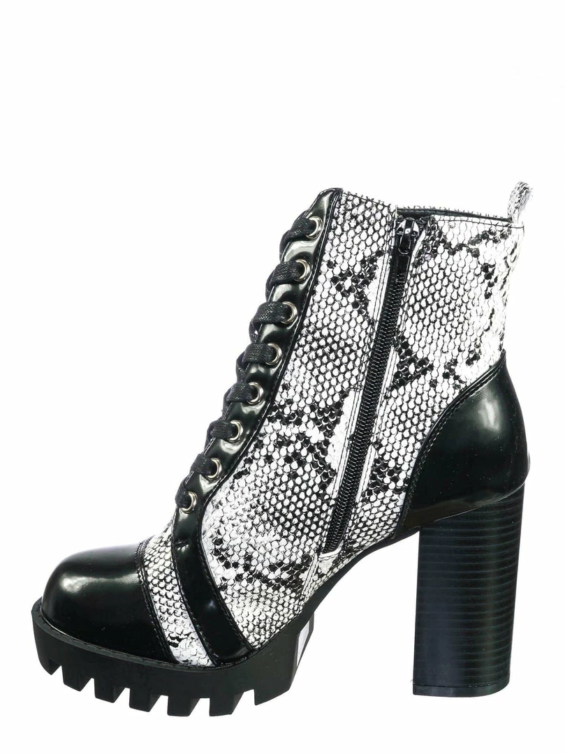 Wild Diva New Glenna05 Laced Up Ankle High Bootie - Womens Dressy Military Combat Boots