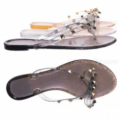 Wild Diva Joanie173 Clear Lucite Jelly Slides - Women Flat Sandal Flip Flops