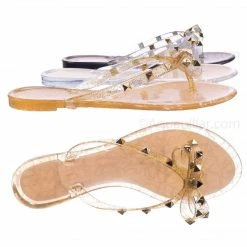 Wild Diva Joanie173 Clear Lucite Jelly Slides - Women Flat Sandal Flip Flops