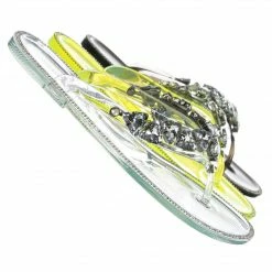 Wild Diva New Joanie214 Lucite Rhinestone Crystal Jelly Sandal - Jelly Thong Flip Flip