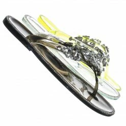 Wild Diva New Joanie214 Lucite Rhinestone Crystal Jelly Sandal - Jelly Thong Flip Flip