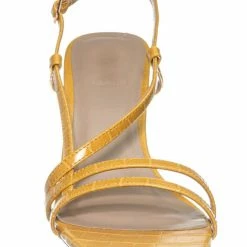 Wild Diva Kaiya1 Barely There Flat Block Heel Sandal - Open Squared Toe Animal Croc Print New