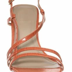 Wild Diva Kaiya1 Barely There Flat Block Heel Sandal - Open Squared Toe Animal Croc Print New