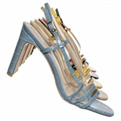 Wild Diva Kaiya1 Barely There Flat Block Heel Sandal - Open Squared Toe Animal Croc Print New