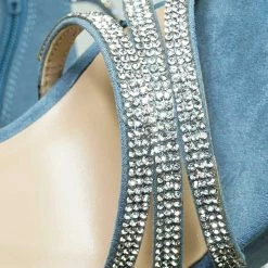 Wild Diva Malia01 Rhinestone High Heel Platform Dress Sandals - Women Ankle Strap Heels New