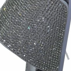 Wild Diva New Marty Rhinestone Crystal Footbed Slipper - Women Molded Comfort Flat Sandal