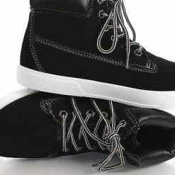 Rocsi03 By Wild Diva, Work Boot Lace Up Flat Fashion Sneaker
