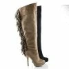 New Sonny214 By Wild Diva, Over Knee Fringe Platform Stiletto Boots