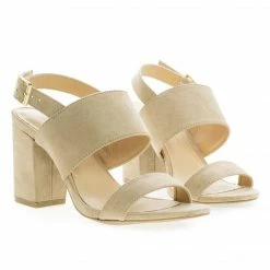 Susie30 By Wild Diva, Open Toe Sling Back Heeled Mule Sandals