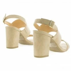 Susie30 By Wild Diva, Open Toe Sling Back Heeled Mule Sandals