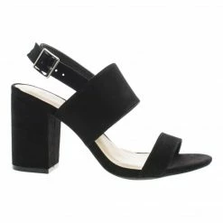 Susie30 By Wild Diva, Open Toe Sling Back Heeled Mule Sandals