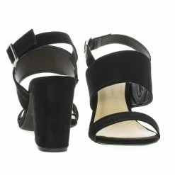 Susie30 By Wild Diva, Open Toe Sling Back Heeled Mule Sandals