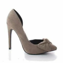 Valerie15 By Wild Diva, D'Orsay Knotted Bow Stiletto Heel Pumps