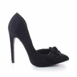 Valerie15 By Wild Diva, D'Orsay Knotted Bow Stiletto Heel Pumps