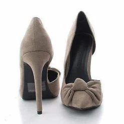 Valerie15 By Wild Diva, D'Orsay Knotted Bow Stiletto Heel Pumps