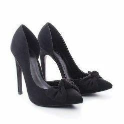 Valerie15 By Wild Diva, D'Orsay Knotted Bow Stiletto Heel Pumps