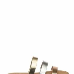 Sunny Feet Waterfront70 3 Strap Open Toe Slide In Sandal - Women Color Block Slippers