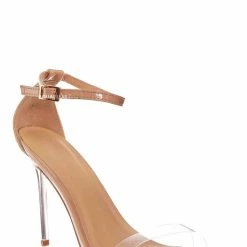 Anne Michelle Feisty01 Women's Clear High Heel Stiletto Sandal New