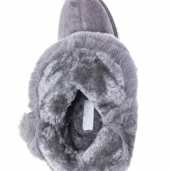 Bamboo Cozette03 Foldable Winter Faux Fur Slipper Bootie - Fold Shearling Snow Shoe New