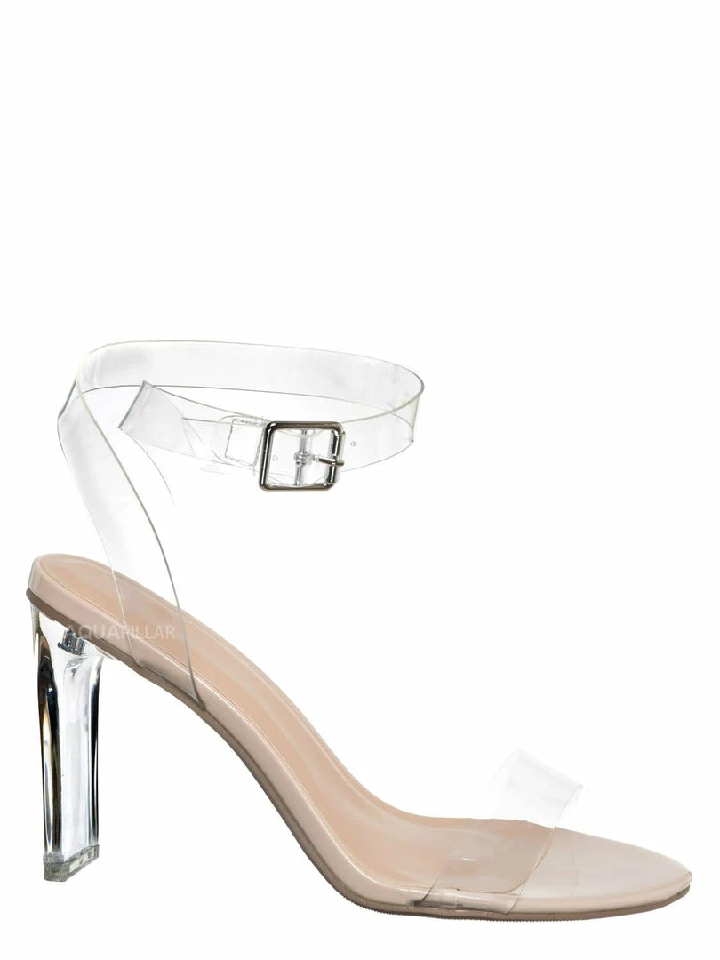 Bamboo Tuition Clear Acrylic Sandal - Women Lucite See Through Heel New