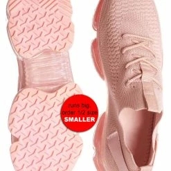 Forever Link Flow19 Stretch Elastic Mesh Sneaker - Festival Lace Up Rubber Air Bubble Cushion