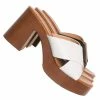 Top Moda Java80 Lightweight Faux Wooden Clog Sandal, Women Slipper Heels